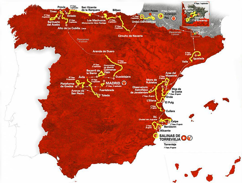 carte  Vuelta 2019