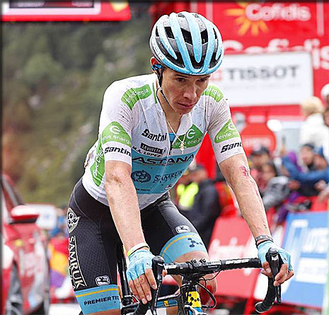LOPEZ Deception a l'arrivée de l'étape de Andorre 9 ème étape de la Vuelta 2019