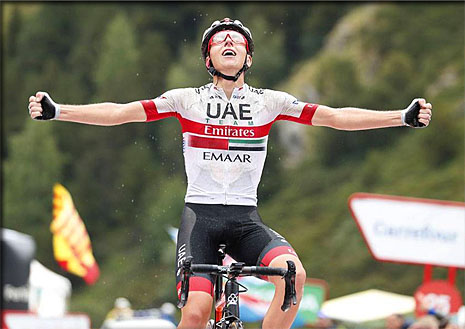 TADEJ POGACAR Vainqueur de la 9 ème étape de la Vuelta 2019